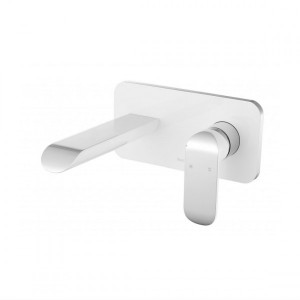 Kara White & Chrome Bath Spout Or Wall Basin Mixer